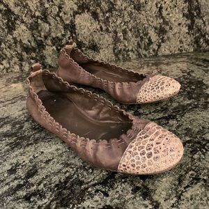 Grey Ballet slippers